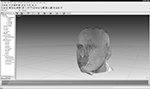 Punktewolke eines 3D-Gesichtsmodells